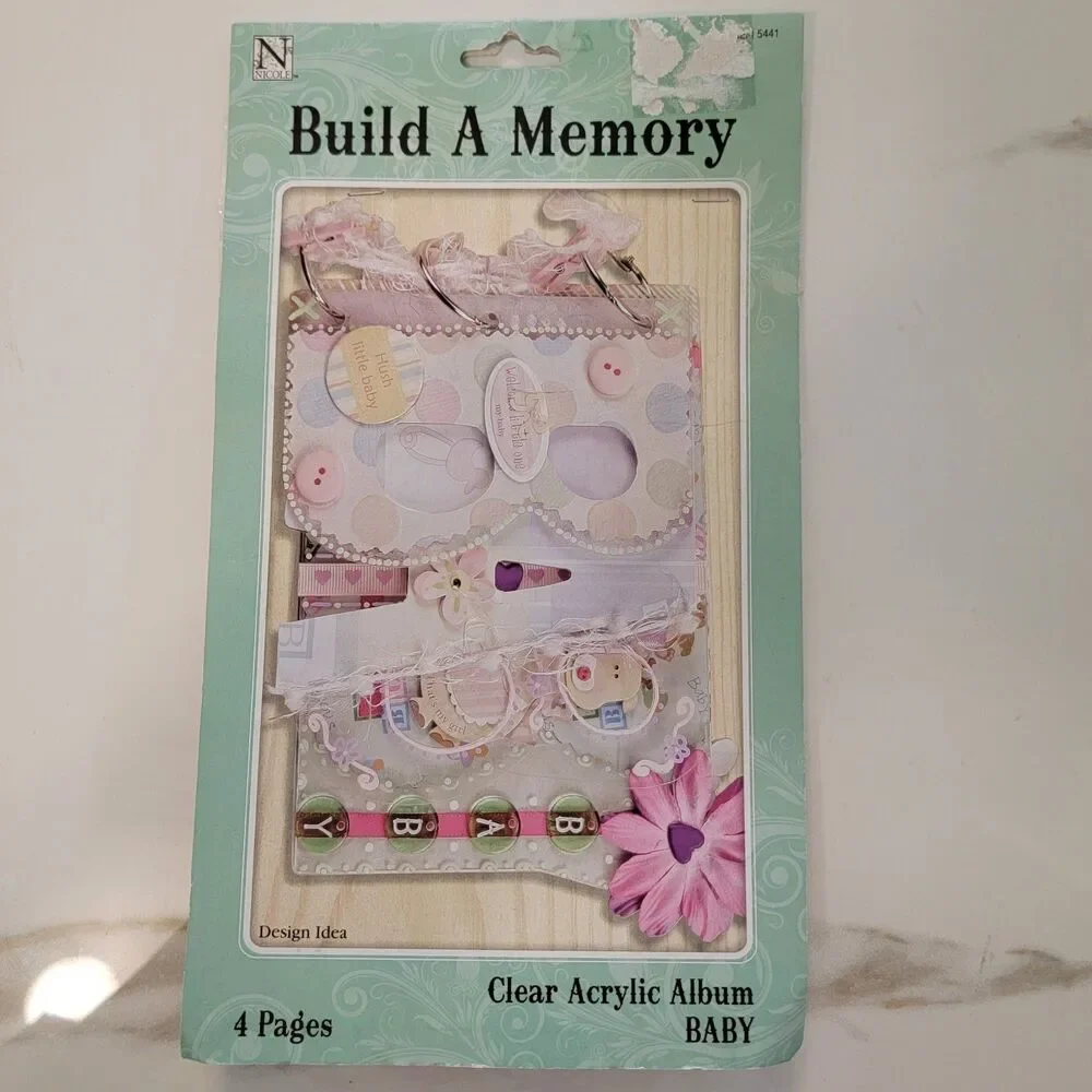 Nicole Build a Memory BABY Clear Acrylic Album MEM 5411 NEW